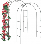 Forever Speed Rose Arch Garden Trellis Rose Aid Made of Powder-Coated Steel, Garden Decoration and Decoration Climbers Weatherproof Black (Pack of 2)
