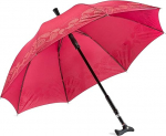 Ossenberg Twin Umbrella with Fritz Handle - Diameter 105 cm - 2-in-1 Walking Stick & Umbrella - Handstick, Walking Aid, Walking Aid - Height Adjustable - Paisley Bordeaux