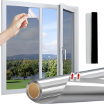 Linarun Mirror Film Window Privacy Window Film l&auml;bipaistmatu v&auml;ljastpoolt Privacy Film P&auml;ikesekaitse akna sisemuse toonimise kile Soojuskaitse kile UV-kaitsekile 40 x 200 cm
