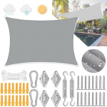 Markiis 3 x 4 m ristk&uuml;likukujuline, Markiis 3 x 4 m veekindel koos aasadega, veekindel l&otilde;uend koos p&auml;ikesepurje kinnituskomplektiga, UV-kaitse 98%, aeda, terrassile, telkimisele.