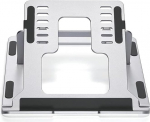 Vortex D24-3 Silver Laptop Stand Adjustable Laptop Tablet Stand Multi-Angle Stand Phone Stand Portable Foldable Laptop Riser for MacBook Air/Pro and More Notebooks 10-17.3 Inch Grey