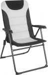 Homecall Folding Garden Chair with Padding and Adjustable Backrest - (Black and Cream White)