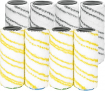 DrRobor 8-Piece Roller Set for K&auml;rcher FC7 FC5 FC3 FC3D EWM2 Electric Floor Cleaner 2.055-007.0/2.055-006.0 (Yellow + Grey)