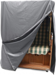 Hoberg rannatooli kaitsekate - 140 x 100 x 165/140 cm | Madalama katusega ja pingutuspaelaga tugevaks kinnipidamiseks | Ilmastikukindel ja UV-kindel kate ventilatsiooniavadega [600D Oxford pol&uuml;ester]