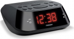 Metronic 477003 Clock Radio - &auml;ratuskell raadio Snooze funktsiooniga topelt &auml;ratusega - unetimeri punane aja n&auml;idik - v&otilde;rguk&uuml;ttega ja lihtne kasutada - must