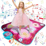 Tanzmatte Kinder Spielzeug Geschenke f&uuml;r M&auml;dchen Jungen Alter 3 4 5 6 7 8 Jahre Musikmatte Herausforderung Modi LED Integrierter Musik Weihnachten Geburtstag Kinderspielzeug