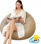 LONEEDY T&auml;ispuhutav tool diivan, t&auml;ispuhutav iste Gaming Lounger, Indoor Outdoor Camping Garden Stiilne pehme pluuskangas t&auml;iskasvanutele lastele Single (Spherical Khaki)