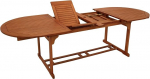 DEGAMO Lago XXL kahekordne pikendatav laud 180/260 x 100 cm Eukal&uuml;ptist pruun &otilde;litatud FSC&reg; sertifitseeritud v&auml;litingimustes