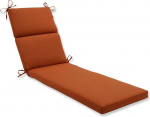 Pillow Perfect Indoor/Outdoor Cinnabar Chaise Lounge padi, Burnt Orange