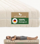 allnatura Supra-Comfort naturaalsest lateksist madrats - ortopeediline madrats 90 x 200 cm, Medium (H3), k&otilde;rgus: 16 cm - 7-tsooniline tugis&uuml;steem - valmistatud Saksamaal 100% looduslikust kummist - h&uuml;gieeniline kate.