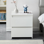 TUKAILAI &Ouml;&ouml;laud, valge &ouml;&ouml;kapp 2 sahtliga, kaasaegne k&uuml;ljelaud elutuppa ja magamistuppa, puidust &ouml;&ouml;kapp 40 x 34 x 46 cm