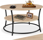 tectake &uuml;mmargune laud, 2 riiulit, elutoa laua l&auml;bim&otilde;&otilde;t 80, kohvilaud koos hoiuruumiga, k&uuml;ljelaud puidust ja metallist, kohvilaud, k&uuml;ljelaud diivanil, elutoa m&ouml;&ouml;bel - t&ouml;&ouml;stuslik kerge puit