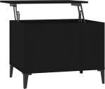 vidaXL kohvilaud reguleeritava k&otilde;rgusega elutoa laud K&otilde;rvallaud diivanilaud teelaud kohvilaud must 60 x 44,5 x 45 cm puidust materjalist