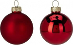 Well Home Set mit 16 Weihnachtskugeln, Rot, &Oslash; 3,5 cm, gl&auml;nzend und matt