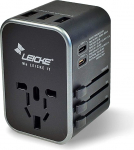 LEICKE universaalne reisimisadapter rahvusvaheline reisipistik AC pistikupesa adapter 6,5A 3 USB A pesa ja 2 C-t&uuml;&uuml;pi pesa rohkem kui 224 riigile USA/EL/UK/AUS pistikutega