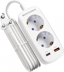 Reisiadapter India, Sri Lanka koos PD20W USB kiirlaadijaga, reisipistik D-t&uuml;&uuml;pi, 2-suunaline pistikupesa adapter Indiasse, Sri Lankale, Nepalisse, Iraaki, Madagaskarile, Namiibiasse, Tansaaniasse, 1,5 m pikkune kaabel, D-t&uuml;&uuml;p