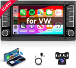 Hodozzy 2G + 64G Android Autoradio VW Touareg Transporter Ts Multivan 2004-2011 Carplay Android auto, 7-tolline puuteekraan Bluetooth navigatsiooniga Mirror Link Navigation WiFi SWC FM/RDS/EQ +