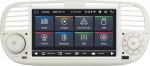 Linux Autoradio Flash Start Fiat 500 2007-2015 | Plug & Play | Traadita CarPlay/Android Car/Bluetooth/FM/AM/RDS/USB | DSP 100W | valge