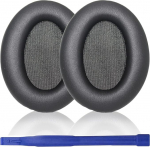 Aiivioll WH-1000XM3 asendusk&otilde;rvapadjad k&otilde;rvaklappide asendamine Sony wh-1000xm3 (1000XM3) traadita m&uuml;rasummutusele Pehme valgu PU nahk K&otilde;rge elastne m&auml;luvaht (must)