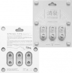 MOONDROP Silikoonist k&otilde;rvaklappide kevadised otsikud otsiku l&auml;bim&otilde;&otilde;duga 4.8mm-6.4mm akustiline lainejuht + kahekordne tugistruktuur Silikoonist k&otilde;rvaklappide 3 paari (M-3 paari)