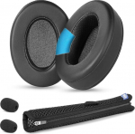 YunYiYi k&otilde;rvapadjad, mis &uuml;hilduvad EKSA E900 / E900 Pro m&auml;nguk&otilde;rvaklappidega, asendusk&otilde;rvapadjad pehmema valgu nahaga, suure tihedusega m&uuml;ra summutav vaht, ekstra paksus, must