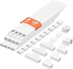 4,8 m kaablikanal valge, kaablikanal valge isekleepuv, kaablikanal valge kaablite, kaabliriba seinale, TV - 15 x 10 mm