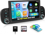 SIXWIN 2+64G Android 13 autoraadio Fiat Panda 2013-2020 koos Carplay / Android Car, 7-tolline mahtuvuslik puuteekraan koos WiFi GPS Bluetooth FM / RDS EQ roolijuhtimispuldiga