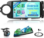 8 Core 6G + 128G Android Autoradio Toyota Yaris GRMN 2012-2017 9-tolline puuteekraaniga autoraadio koos traadita Carplay Android Car Navigation GPS WiFi Mirror Link Bluetooth FM/RDS DSP EQ/USB/SWC tagumine osa