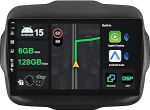 [6G + 128G] IPS 9-tolline Android 14 autoraadio Jeep Renegade 2015-2018 jaoks koos Navi Octa Core'iga [Sisseehitatud CarPlay/Android Car/DSP/Mirror Link/GPS Navi/360 Camera/Bluetooth 5.0/WiFi/USB