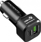 ARCANITE autolaadija, 45W kiire USB-laadija kahe pordiga - USB-C PD3.0 (27W), USB-A QC3.0 (18W), Premium+