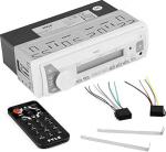 Komplekt Pyle PLMRB39W 1 DIN autoraadio AM / FM vastuv&otilde;tja Stereo AUX USB MP3 WMA koos Bluetoothiga Marine paatidele T&auml;ispuhutavad 1 tk + tasuta lisaseadmed