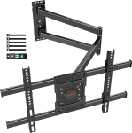 WHYFONE TV seinakinnitus P&ouml;&ouml;ratav klamber 32-75-tollise lame- ja k&otilde;verate telerite jaoks, 180&deg; p&ouml;&ouml;ratav telerihoidik 710 mm pikkuse varrega, kallutatav nurgas telerihoidja kuni 45 kg max. VESA 600 x 400 mm