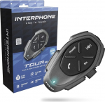 INTERPHONE HD TOUR Single Headset - Bluetooth peakomplekt mootorratta jaoks - mootorratta intercom 4 inimesele - kuni 1,5 km raadius - Bluetooth Handsfree mootorratta kiivrile GPS-i ja k&otilde;nede jaoks