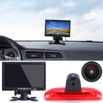 HD 1280 x 720 piksli &ouml;&ouml;vaatluskaamera 3. piduritulede piduritulede tagurduss&uuml;steemis + 7-tolline LCD TFT monitor Fiat Ducato 244 bussiboksi / Peugeot Boxer / Citroen Jumper 2002-2006 relee jaoks