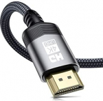 sweguard 4K HDMI kaabel 7 meetrit, HDMI 2.0 kuni HDMI kaabel 4K @ 60Hz 18Gbps Nailonist punutud kaabel, kuldkattega &uuml;hendused Ethernet / audio tagasikanaliga, &uuml;hilduv video 4K UHD 2160p, HD 1080p (Hall)