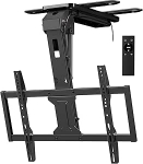 Elektriline teleri laepealne kinnitus 37-75 tollile - TV Mount Ceiling Electric Foldable, Tiltable, koos puldiga, koormus kuni 45 kg, must