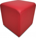 Quattro Meble Red Real Leather Stool Many Sizes Genuine Leather Stool Cowhide Seat Cube Footstool Real Leather Puff Leather MDR Red (40 x 40 x H-40 cm)