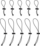 hankekaart 10 Pack Elastsed kaablipaelad 15cm 25cm mitmeotstarbeline kaabliorganisaator Reguleeritav kaablipael Toggle Ties korduvkasutatavad kodukontorisse reisimiseks mustad