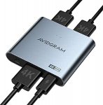 HDMI Splitter 1 in 2 Out 4K 60Hz 4:4:4, AVIDGRAM HDMI 2.0 Splitter 4K HDR koopia, Downscaler ja automaatne režiim, mis &uuml;hildub Xbox, PS4 Pro, PS5-ga.