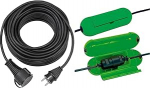 Brennenstuhl kvaliteetne kummist pikenduskaabel, 10 m, IP44, kaabel v&auml;litingimustesse, must & turvaline karp / kaitsekarp pikenduskaablile, kaitsekapsel kaablile siseruumides, roheline