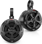 Pyle PLUTV41BK Dual 4" 800 Watt veekindlad veekindlad offroad-k&otilde;larid ATV UTV Quad Jeep Boat Black (must)