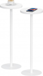 TUTOTAK TB01BW0652 Tall Round Small Side Table Set of 2 Drinks Table Stand Table Living Room White