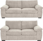 Modern Jumbo Cord Sofa Set Cream 3 Seater 2 Seater Stylish Comfortable Living Room Furniture