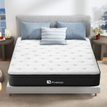 Avenco Small Double Mattress, 20 cm Bamboo Fibres, Foam and Feather Hybrid Mattress, Breathable Bed Mattress, CertiPUR-US CertiPUR-US Certified, Mattress in Box, 122 x 190 x 20 cm