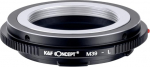K&F CONCEPT M39-L manuaalse fookusega objektiivi adapter, mis &uuml;hildub M39 objektiivi ja L-mount kaamerakere vahel.