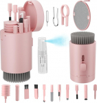Keyboard Cleaning Kit, 20 in 1 Screen Cleaner Kit Mobile Phone, Keyboard Cleaner with Brush Keyboard Cleaner (Pink)