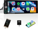 SIXTOP 2G + 32G Android 13 Single DIN autostereo traadita CarPlay Android auto 6.9-tollise puuteekraaniga Bluetooth raadio, peegel Link, RDS FM, 16EQ, Type-C/USB sisendiga peaosa