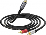 USB C ja RCA audiokaabel, USB Type C ja 2RCA Male adapter, RCA ja USB C Audio Stereo Y Splitter kaabel &uuml;hildub iPad Pro 2021, Samsung S21 Ultra S20 Note20 Tab S7 (1.5 m/59 tolli)