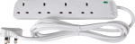 mercury 430.009UK 2.0m 4 k&auml;iguga pikenemiskaitsega pikendusjuhe, valge