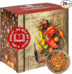 Corasol Premium Chili advendikalender 2025 24 purustatud t&scaron;illisordiga kuni 1,5 miljoni Scoville'iga, kingiidee teravatele meestele (128 g)